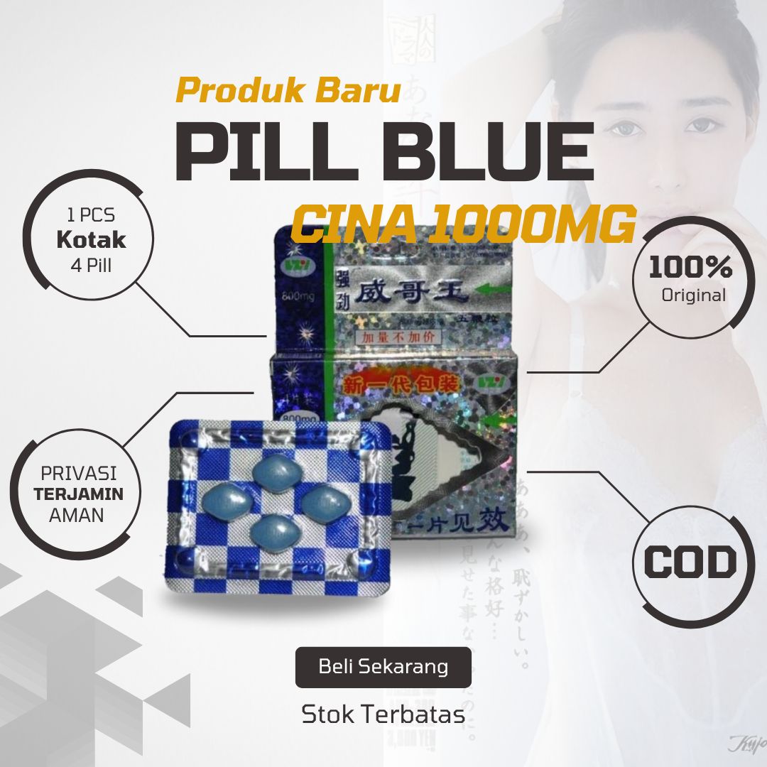Pil Biru China Asli - Suplemen Herbal Stamina & Vitalitas Pria Perkasa