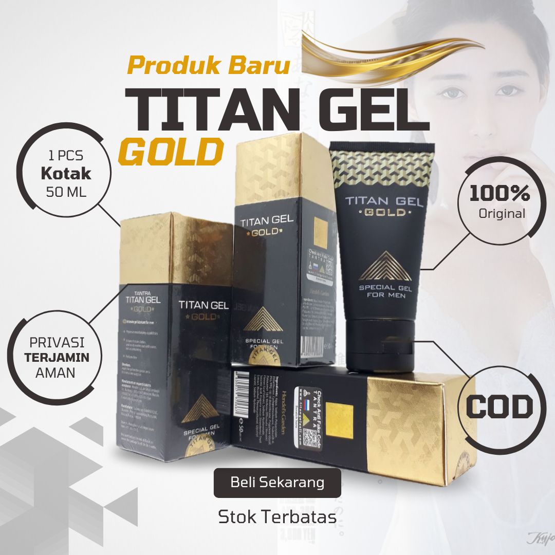 Titan Gel Gold Asli Original Rusia - Gel Pijat & Terapi Vitalitas Pria Dewasa