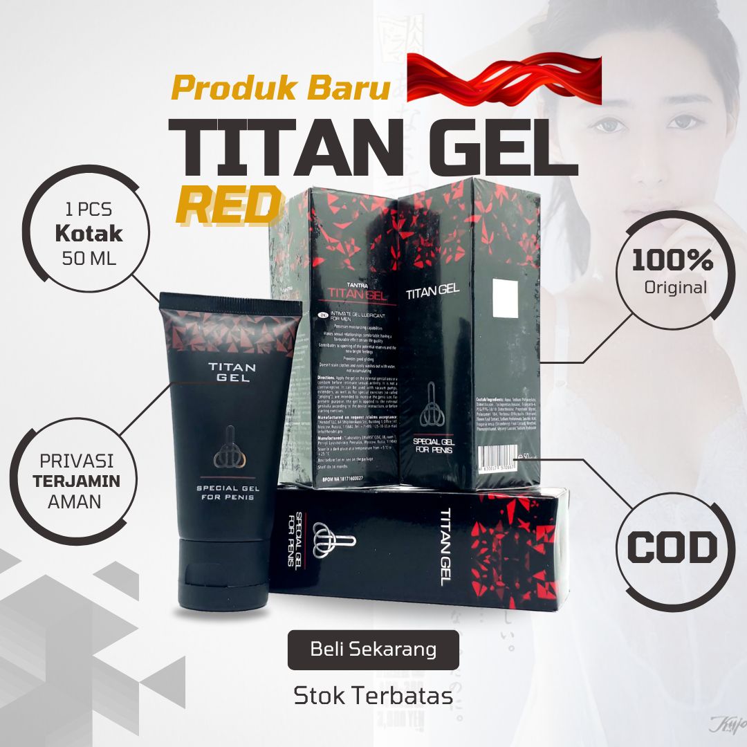 Titan Gel Red Asli Original Rusia - Gel Pijat & Terapi Vitalitas Pria Dewasa